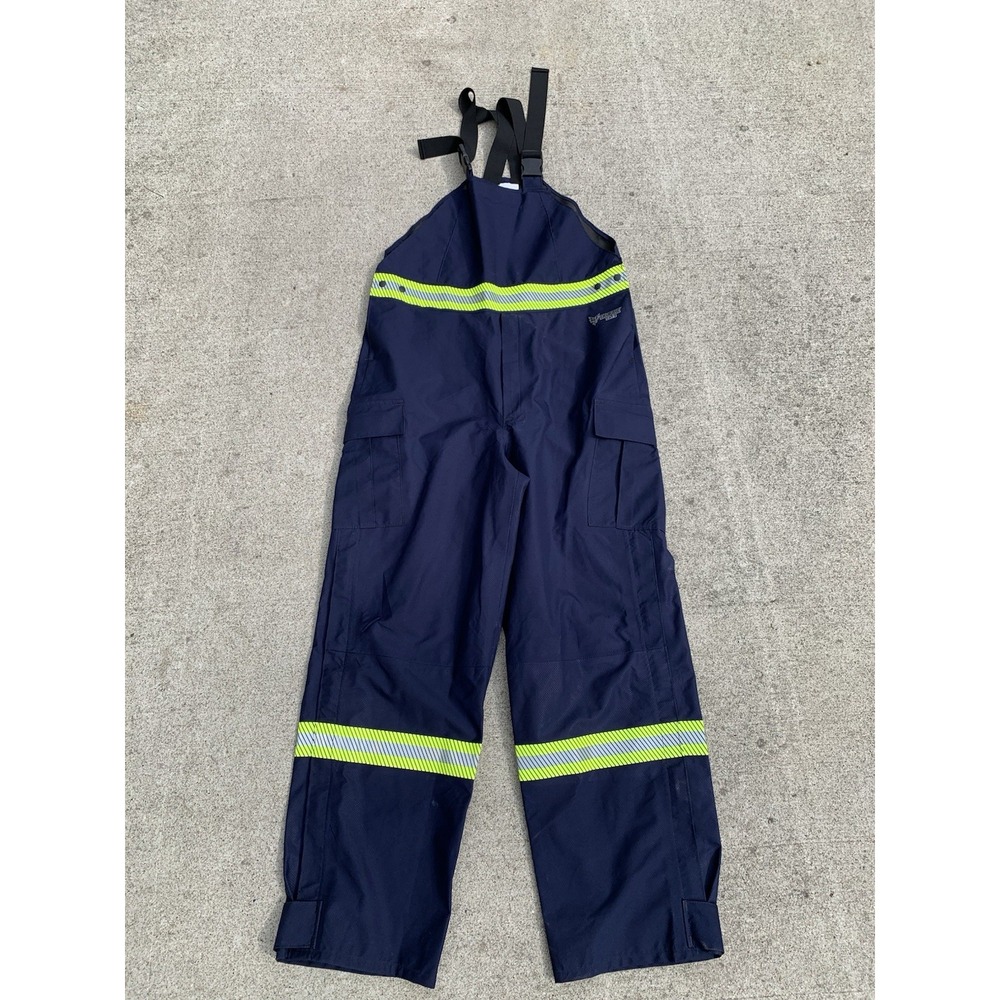 DriFire HydroFlash FR Foul Rain Bibs Mens Medium Goretex Overalls Hi-Vis Work